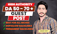 create high da guest post backlinks with SEO quality guest posting service da 60