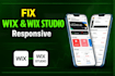 fix wix studio or wix website responsive for better mobile optimization