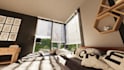 modern architectural design and 3d visualization