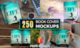 create 250 realistic book cover mockups