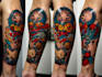 make comic cartoon anime tattoo design