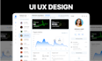 do ui ux design, web app design, saas dashboard design in figma