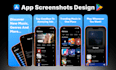 design app screenshots for app store and play store
