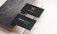 create minimalist business card design with print ready files
