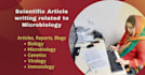 write articles about microbiology and food science