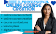 create online course content, online course creation, ebook online course