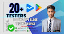 close teste your apps with 20 active testers