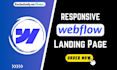 design webflow landing page, webflow website or clone any websites