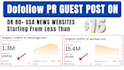 do press release distribution on 75 DR plus premium USA news websites