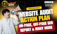 do full wordpress, website audit with action plan to boost rankings on google