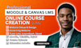 design and set up your canvas or moodle lms online course creation, website