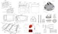 design full tech pack for bag concept backpack, handbag, purse, wallet, suitcase
