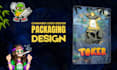 design cannabis and marijuana logo with custom weed pouch packaging design
