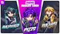 create chibi gaming logo for streamer with your character