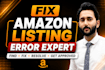 fix amazon listing errors, suppressed listings, and amazon listing issues