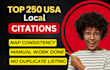 create top 250 USA local citations manually