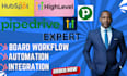 do hubspot, pipedrive, ghl workflow, list segmentation, data contact importation