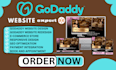 godaddy website design godaddy website redesign, develop godaddy website design