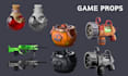 3d game ready assets, items, 3d props, lowpoly game designs hand painted assets