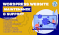 provide wordpress website maintenance, help and support