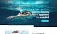design modern swimming pool construction website, pool maintenance website