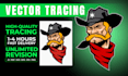 trace and recreate your design in vector format
