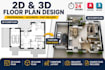 create 2d floor plans, 3d floor plans and realistic renders
