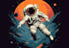 draw astronaut illustration design in my style