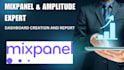 create dashboard on mixpanel, setup amplitude with zapier and segment automation