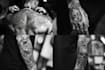 make a realistic black and white tattoo design for you