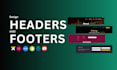 design custom headers and footers for your website