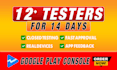 conduct app testing with 12 testers or 20 testers google play for closed testing