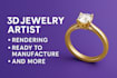 do 3d jewelry design and cad modeling for 3d printing