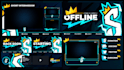 design animated twitch overlay, twitch logo, stream package