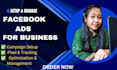 create and manage profitable facebook and instagram ads campaign