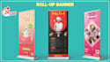design roll up banner, pull up banner and signage