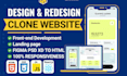 copy clone website or create landing page using HTML CSS js react js tailwindcss