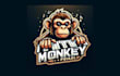 make an monkey piano mascot logo with creative concepts