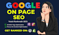 do complete onpage seo and technical optimization for your website