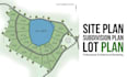 render architectural site plan, land subdivision lot plan