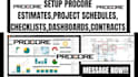 setup procore data migration automation submittals, rfis dashboard budget jobber