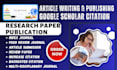 do writing and publishing backdated article on google scholar indexed journal