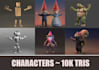 do low poly stylized textured character for game