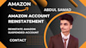 do amazon account reinstatement reinstate amazon account