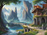 create concept art, fantasy landscapes, background scenes
