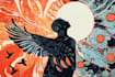 draw high quality illustration in linocut style