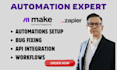be your make automation expert and zapier expert