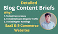 create detailed SEO blogs content briefs