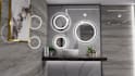 design modern bathroom interior with realistic 3d rendering