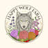 design unique happy wolf farm logo